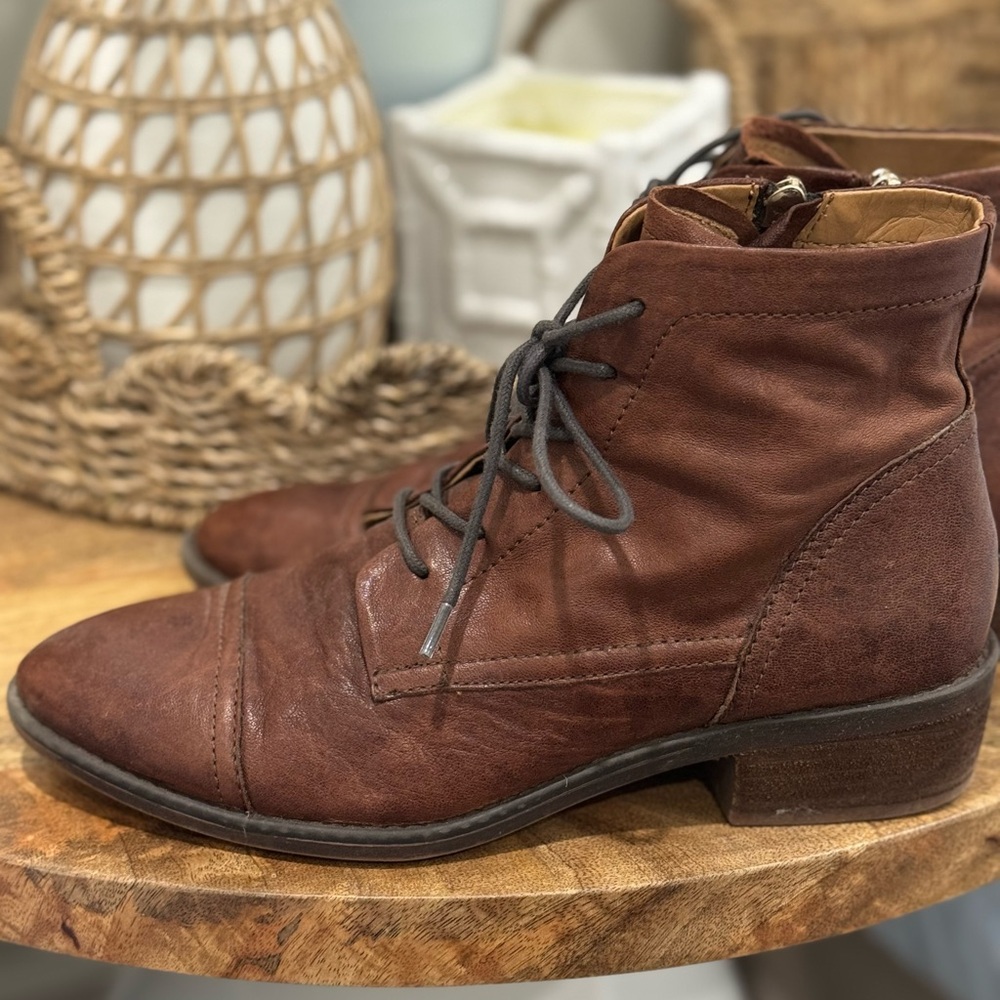 Comfortiva Dark Brown Lace Up Boots